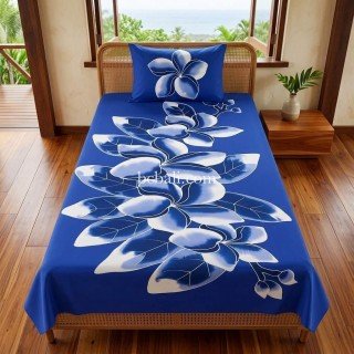 Rayon Bedsheet Hand Painted Single Size 
